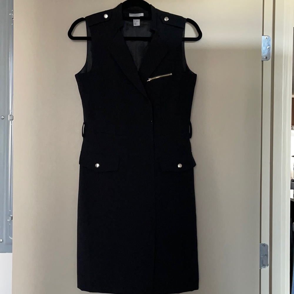Black Button-up Dress, Size 8
